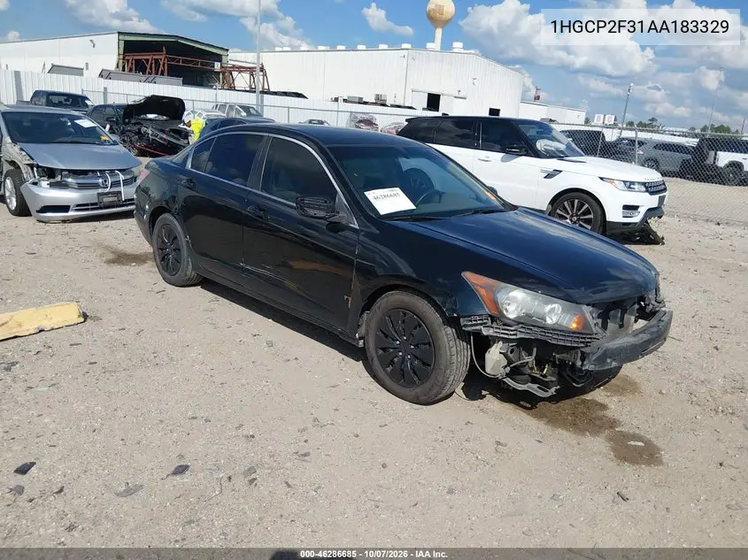 HONDA ACCORD 2010, VIN 1HGCP2F31AA183329