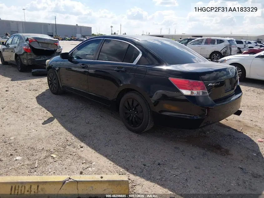 2010 HONDA ACCORD VIN 1HGCP2F31AA183329 — фото 3