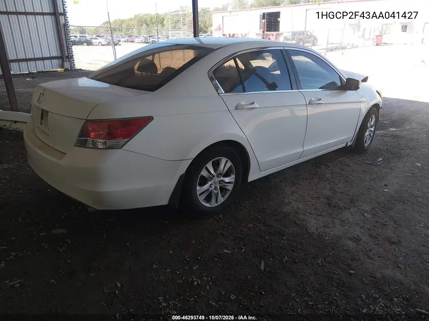 2010 HONDA ACCORD VIN 1HGCP2F43AA041427 — фото 4