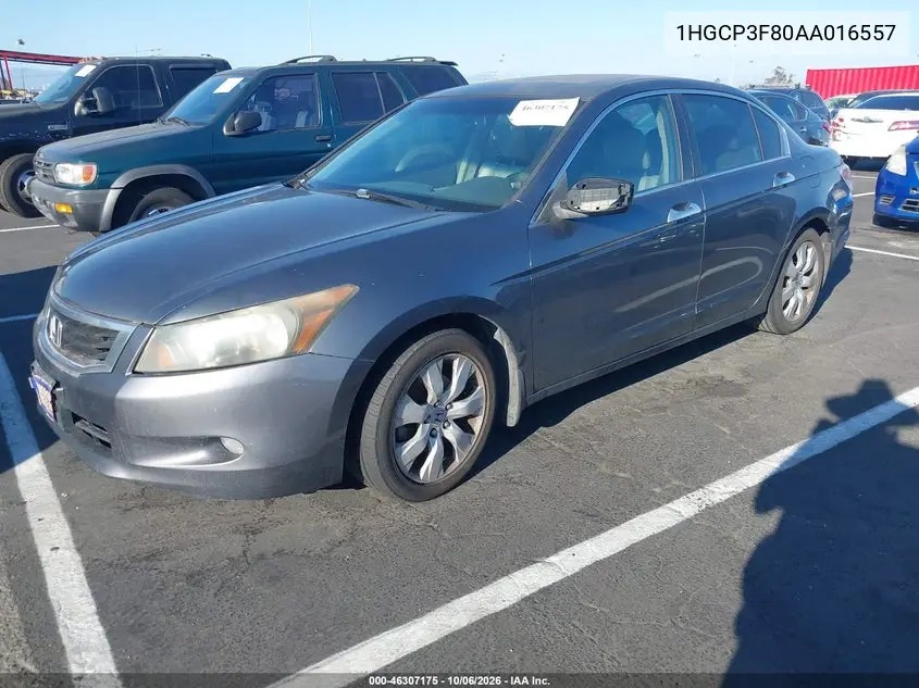 2010 HONDA ACCORD VIN 1HGCP3F80AA016557 — фото 2
