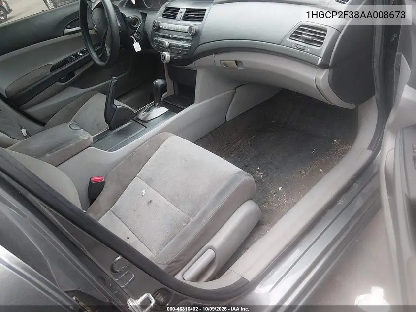 2010 HONDA ACCORD VIN 1HGCP2F38AA008673 — фото 5