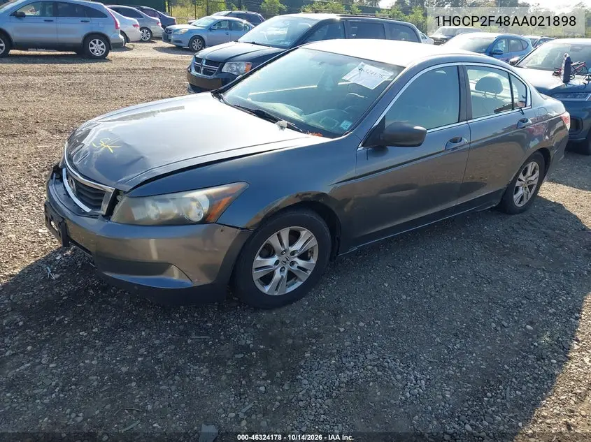 2010 HONDA ACCORD VIN 1HGCP2F48AA021898 — фото 2