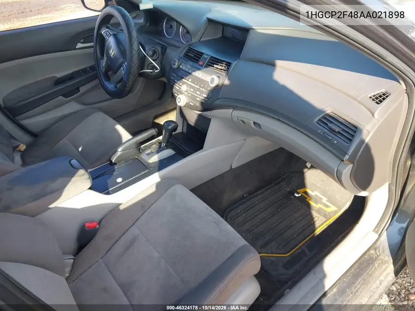 2010 HONDA ACCORD VIN 1HGCP2F48AA021898 — фото 5