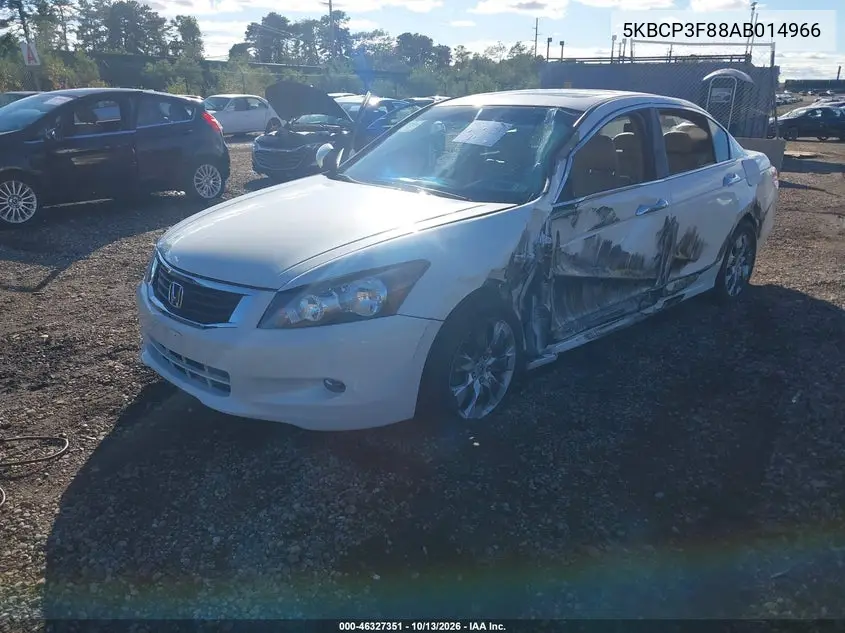 2010 HONDA ACCORD VIN 5KBCP3F88AB014966 — фото 2