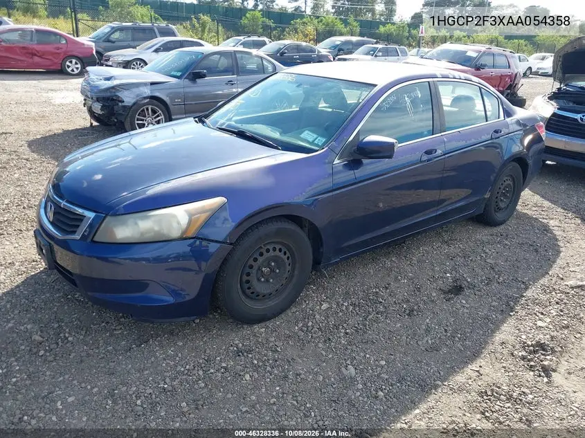 2010 HONDA ACCORD VIN 1HGCP2F3XAA054358 — фото 2