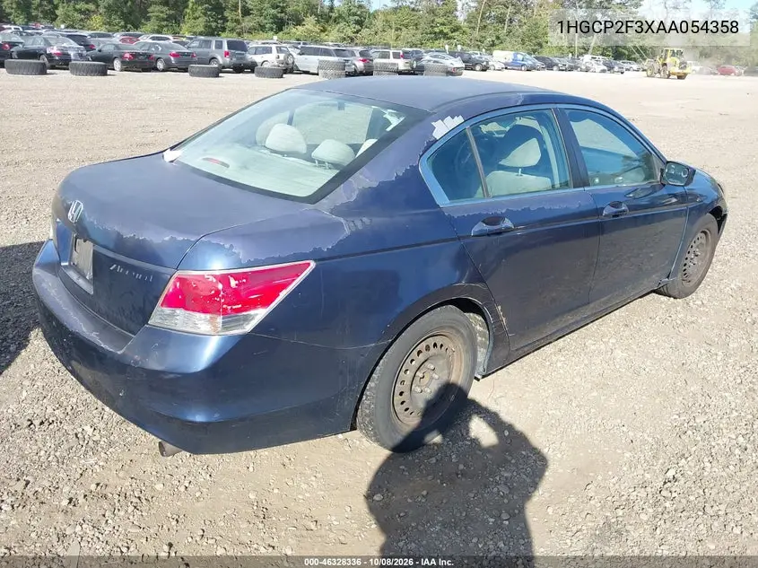 2010 HONDA ACCORD VIN 1HGCP2F3XAA054358 — фото 4