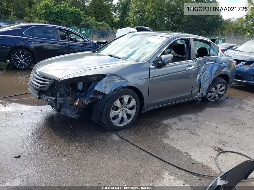 2010 HONDA ACCORD VIN 1HGCP3F89AA021725 — фото 2
