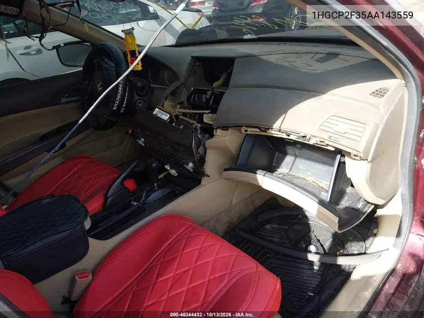 2010 HONDA ACCORD VIN 1HGCP2F35AA143559 — фото 5