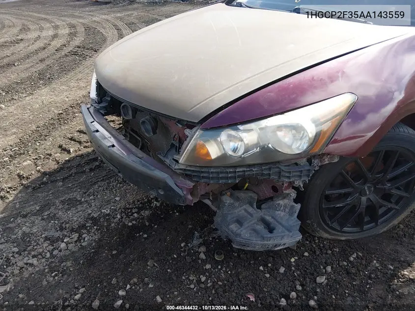 2010 HONDA ACCORD VIN 1HGCP2F35AA143559 — фото 6