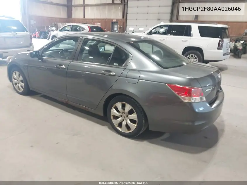 2010 HONDA ACCORD VIN 1HGCP2F80AA026046 — фото 3