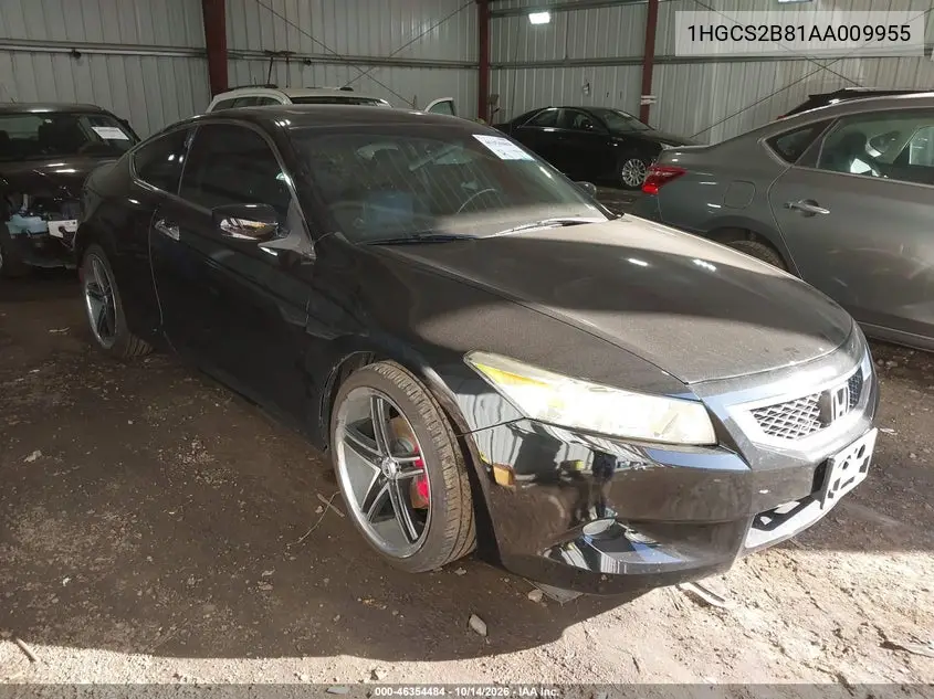 HONDA ACCORD 2010, VIN 1HGCS2B81AA009955
