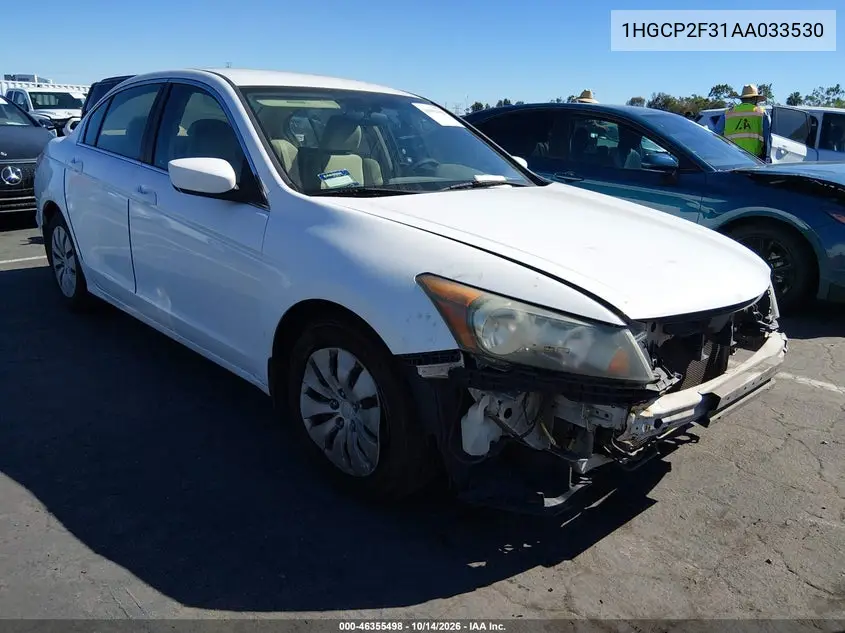 HONDA ACCORD 2010, VIN 1HGCP2F31AA033530