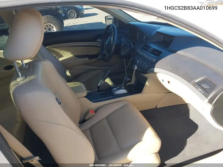 2010 HONDA ACCORD VIN 1HGCS2B83AA010699 — фото 5