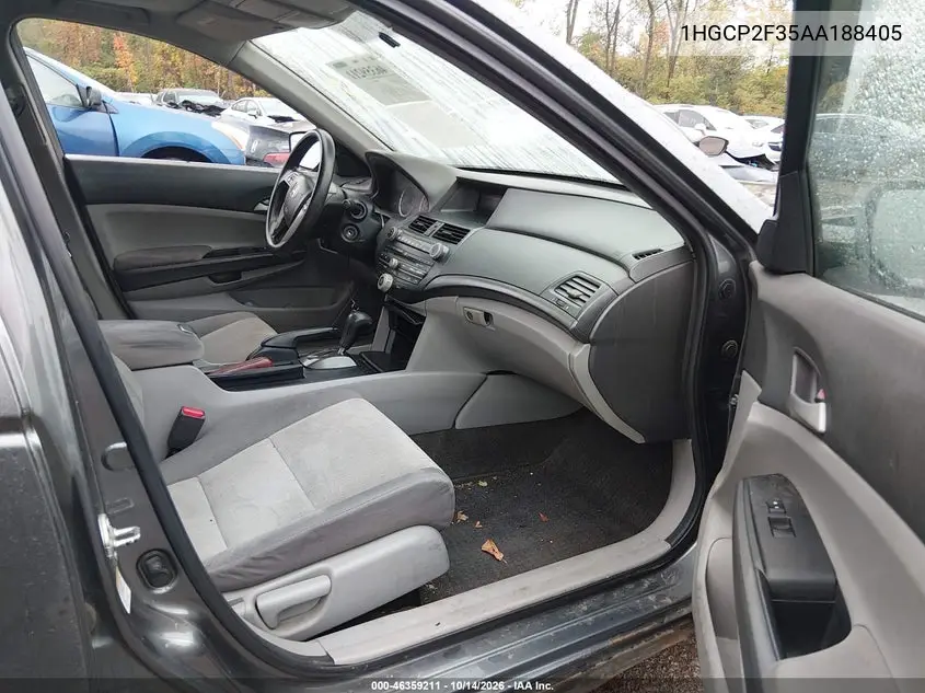 2010 HONDA ACCORD VIN 1HGCP2F35AA188405 — фото 5