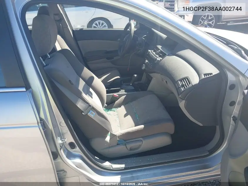 2010 HONDA ACCORD VIN 1HGCP2F38AA002744 — фото 5