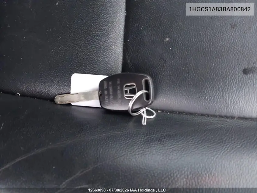 2011 HONDA ACCORD VIN 1HGCS1A83BA800842 — фото 11