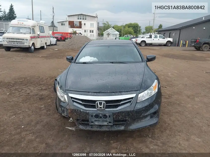 2011 HONDA ACCORD VIN 1HGCS1A83BA800842 — фото 12