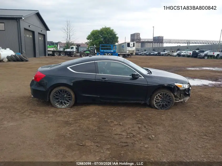 2011 HONDA ACCORD VIN 1HGCS1A83BA800842 — фото 13
