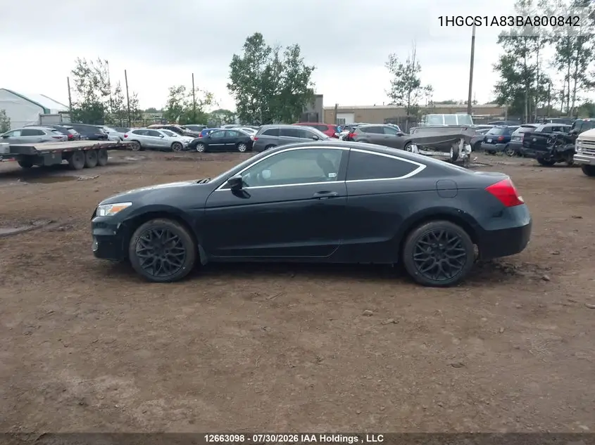 2011 HONDA ACCORD VIN 1HGCS1A83BA800842 — фото 14