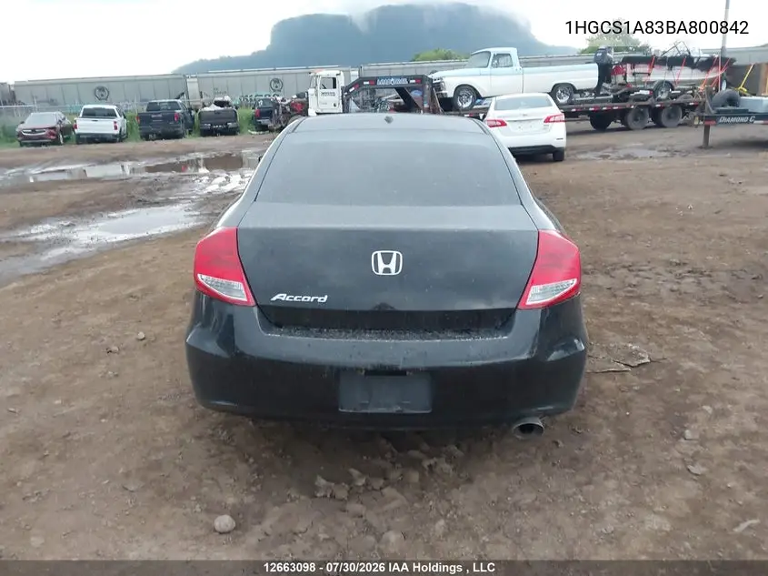 2011 HONDA ACCORD VIN 1HGCS1A83BA800842 — фото 16