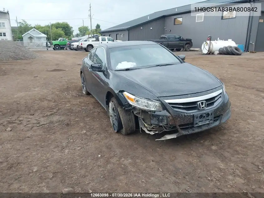 2011 HONDA ACCORD VIN 1HGCS1A83BA800842 — фото 6