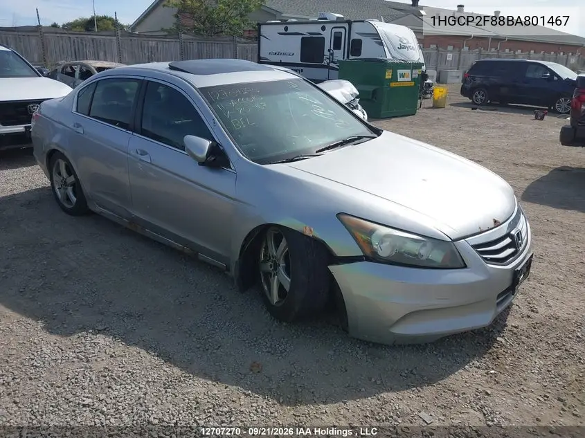 HONDA ACCORD 2011, VIN 1HGCP2F88BA801467