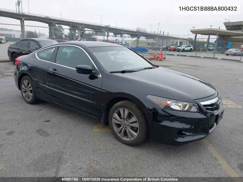 HONDA ACCORD 2011, VIN 1HGCS1B88BA800432