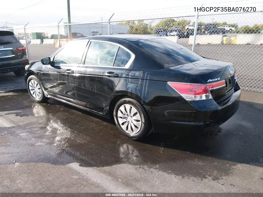 2011 HONDA ACCORD VIN 1HGCP2F35BA076270 — фото 3