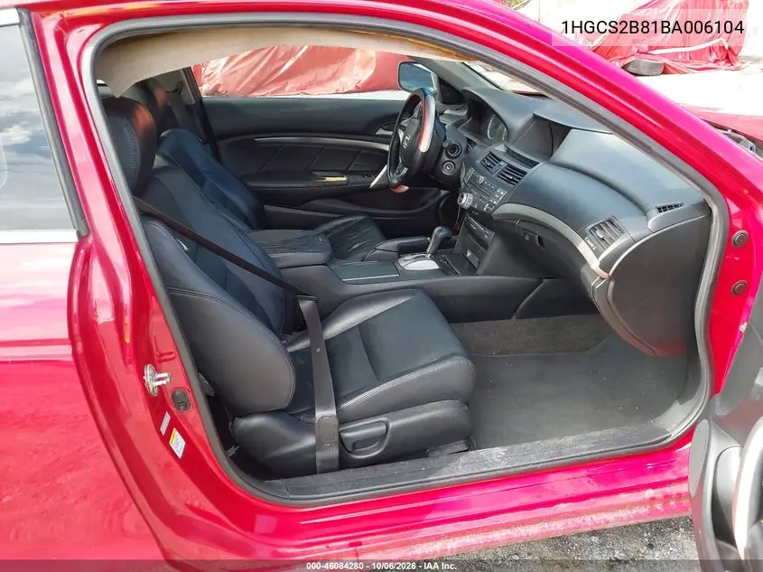 2011 HONDA ACCORD VIN 1HGCS2B81BA006104 — фото 5