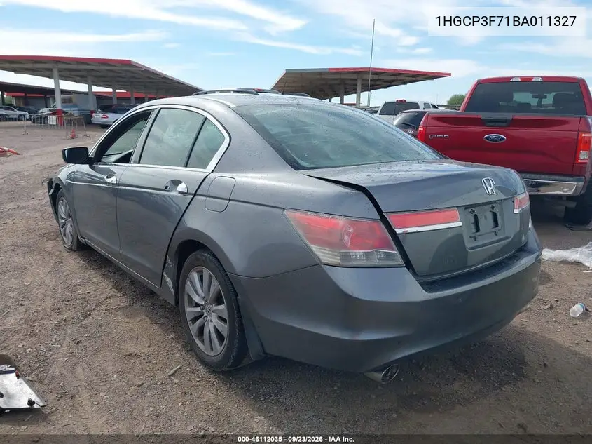 2011 HONDA ACCORD VIN 1HGCP3F71BA011327 — фото 3