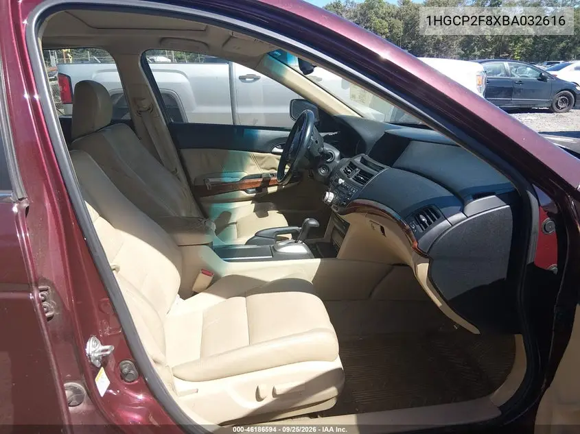 2011 HONDA ACCORD VIN 1HGCP2F8XBA032616 — фото 5