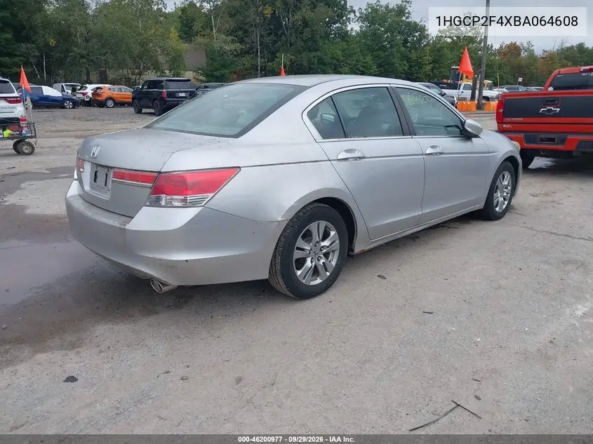 2011 HONDA ACCORD VIN 1HGCP2F4XBA064608 — фото 4