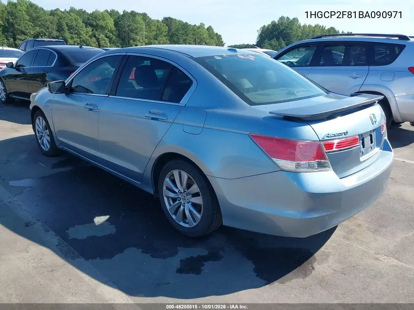 2011 HONDA ACCORD VIN 1HGCP2F81BA090971 — фото 3