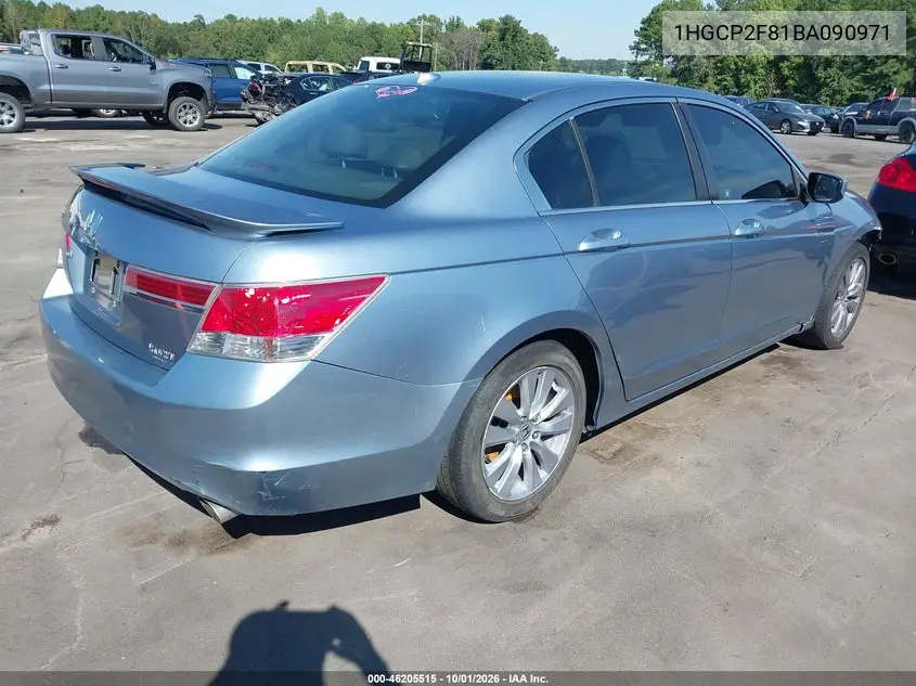 2011 HONDA ACCORD VIN 1HGCP2F81BA090971 — фото 4