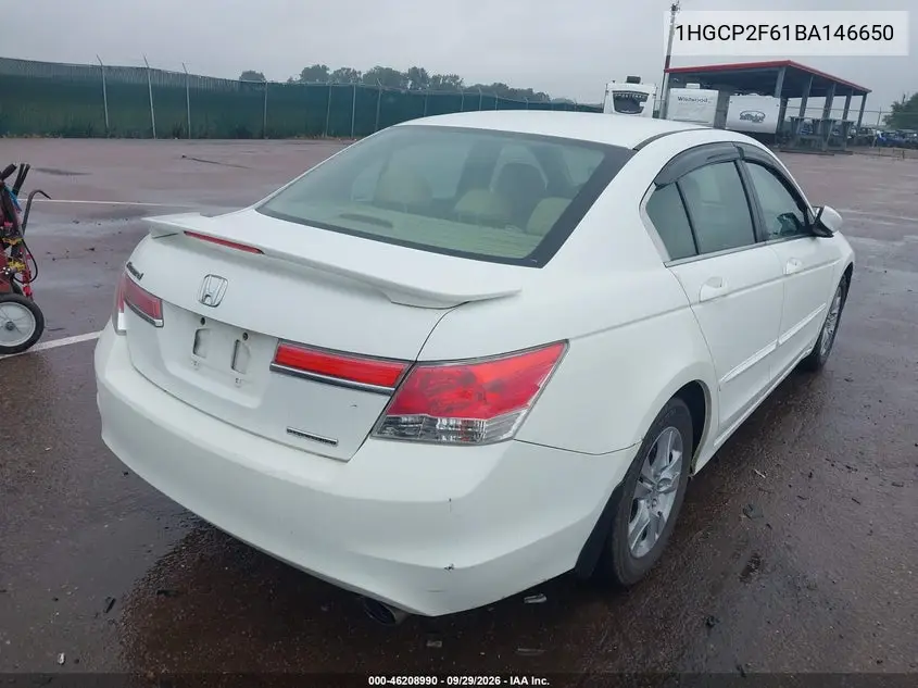 2011 HONDA ACCORD VIN 1HGCP2F61BA146650 — фото 4