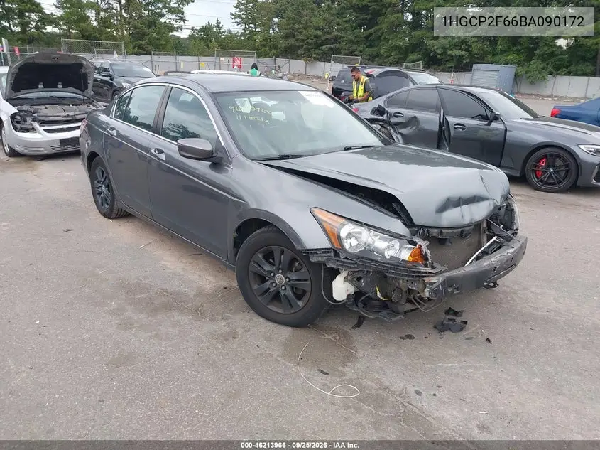 HONDA ACCORD 2011, VIN 1HGCP2F66BA090172