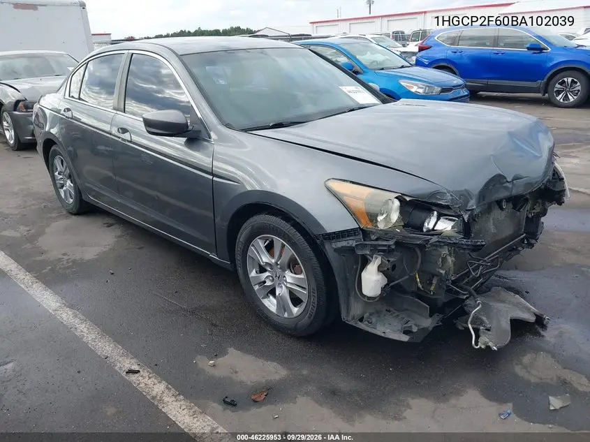 HONDA ACCORD 2011, VIN 1HGCP2F60BA102039