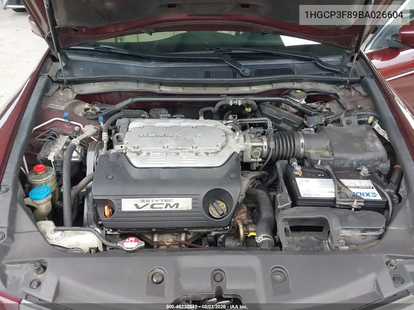 2011 HONDA ACCORD VIN 1HGCP3F89BA026604 — фото 10