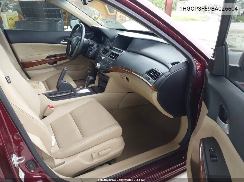 2011 HONDA ACCORD VIN 1HGCP3F89BA026604 — фото 5