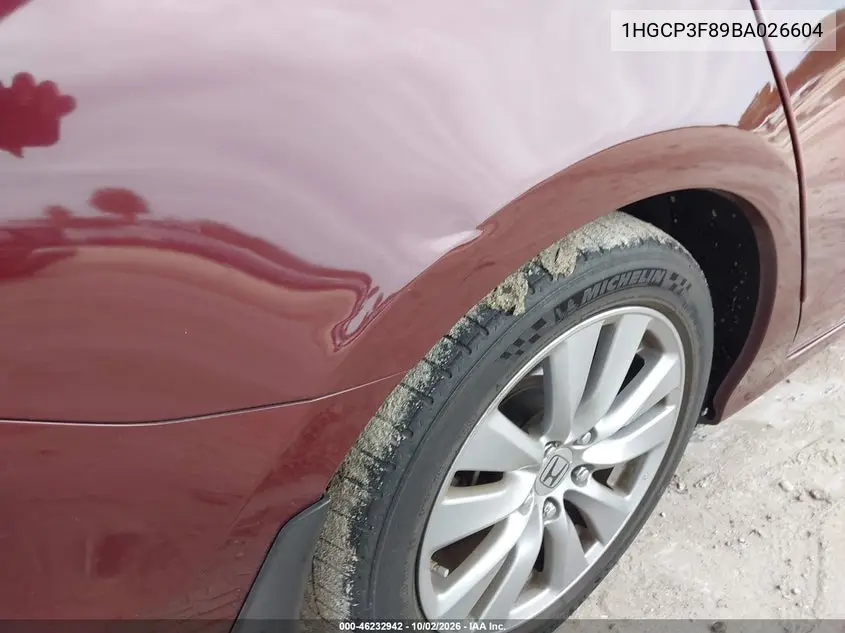 2011 HONDA ACCORD VIN 1HGCP3F89BA026604 — фото 6