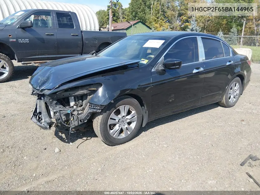 2011 HONDA ACCORD VIN 1HGCP2F65BA144965 — фото 2