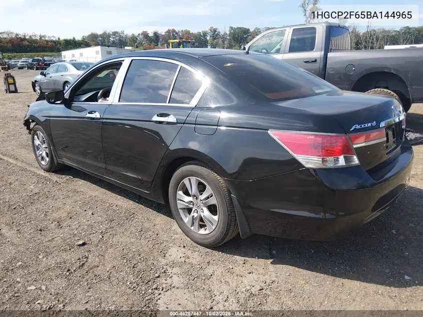 2011 HONDA ACCORD VIN 1HGCP2F65BA144965 — фото 3