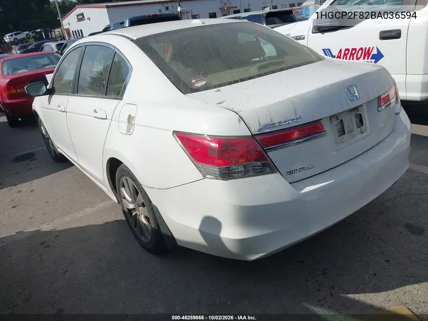 2011 HONDA ACCORD VIN 1HGCP2F82BA036594 — фото 3