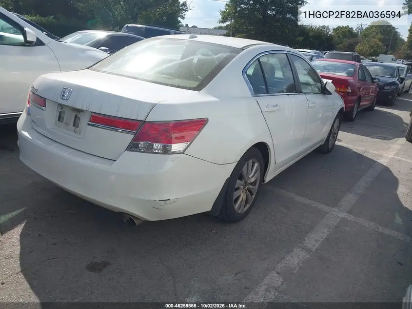2011 HONDA ACCORD VIN 1HGCP2F82BA036594 — фото 4