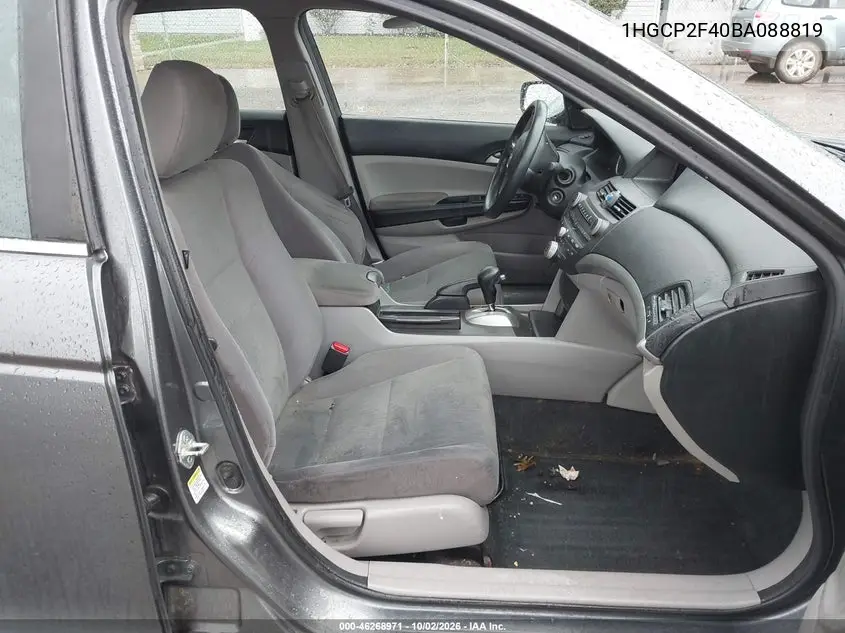 HONDA ACCORD 2011, VIN 1HGCP2F40BA088819