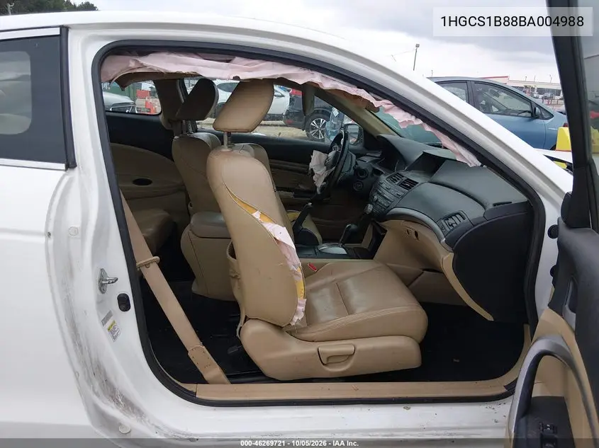 2011 HONDA ACCORD VIN 1HGCS1B88BA004988 — фото 5