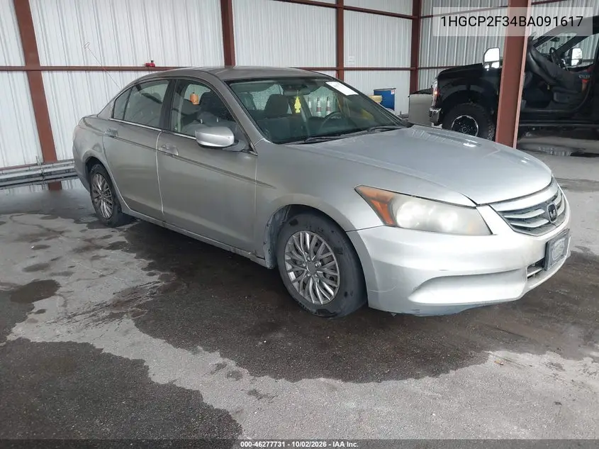 HONDA ACCORD 2011, VIN 1HGCP2F34BA091617