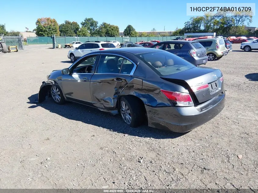 2011 HONDA ACCORD VIN 1HGCP2F74BA016709 — фото 3
