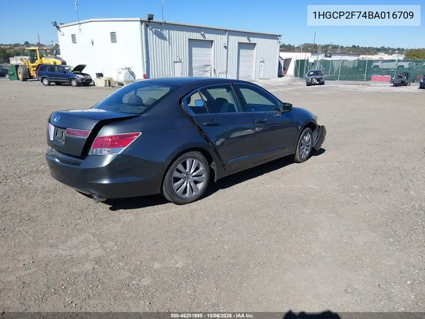 2011 HONDA ACCORD VIN 1HGCP2F74BA016709 — фото 4