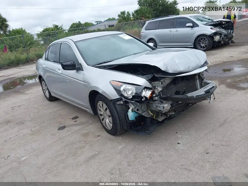 HONDA ACCORD 2011, VIN 1HGCP2F3XBA145972